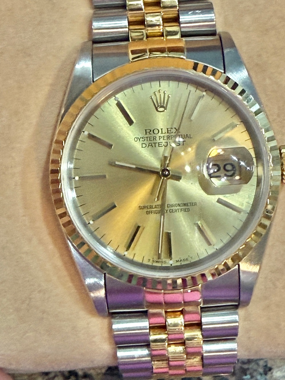 Rolex Datejust 36 mm, Oystersteel and yellow gold (Man or Woman)